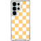 Yellow and White Checkerboard Galaxy S25 Ultra Clear Case